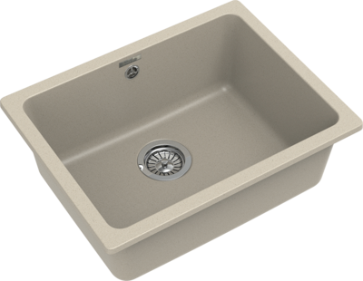 RIVELATO Мойка BERKANA 50 подст.монтаж 1-чаш 560*430 beige scuro арт.BK-50 beige scuro