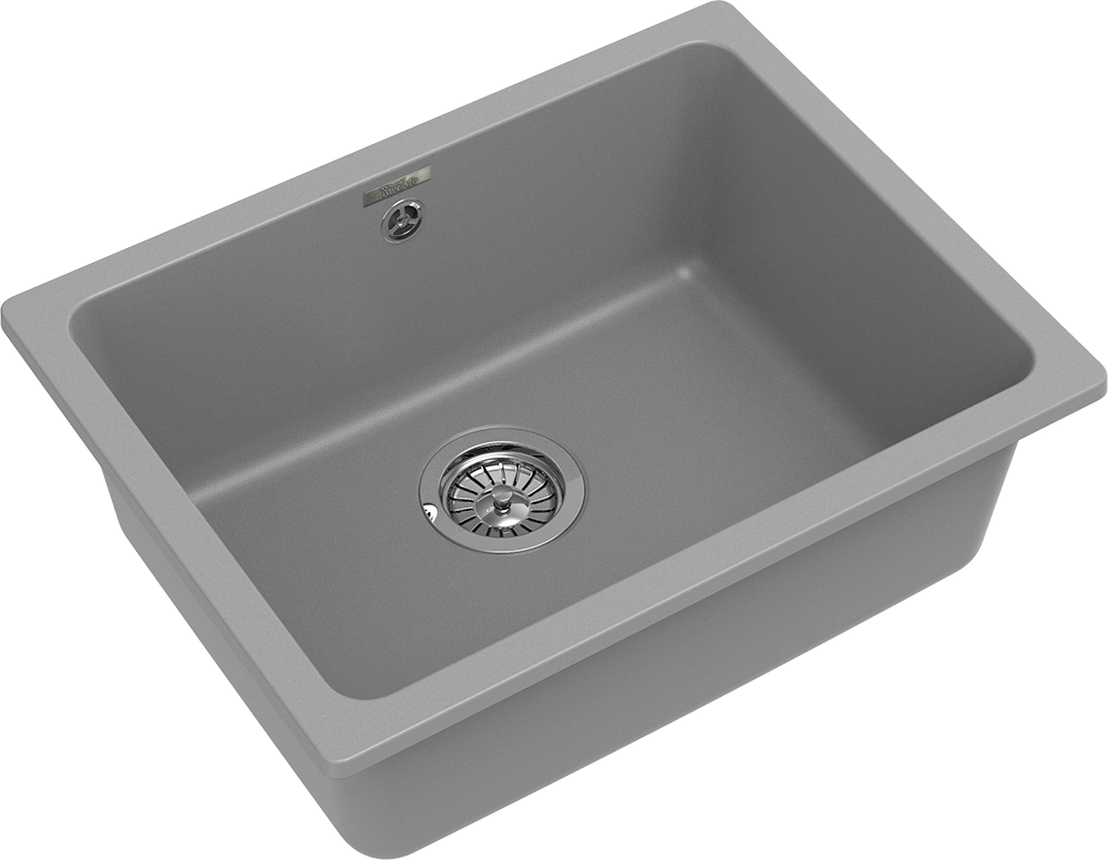 RIVELATO Мойка BERKANA 50 подст.монтаж 1-чаш 560*430 grigio metallizzato арт.BK-50 grigio metallizzato