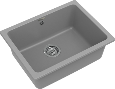 RIVELATO Мойка BERKANA 50 подст.монтаж 1-чаш 560*430 grigio metallizzato арт.BK-50 grigio metallizzato