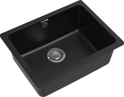 RIVELATO Мойка BERKANA 50 подст.монтаж 1-чаш 560*430 nero арт.BK-50 nero