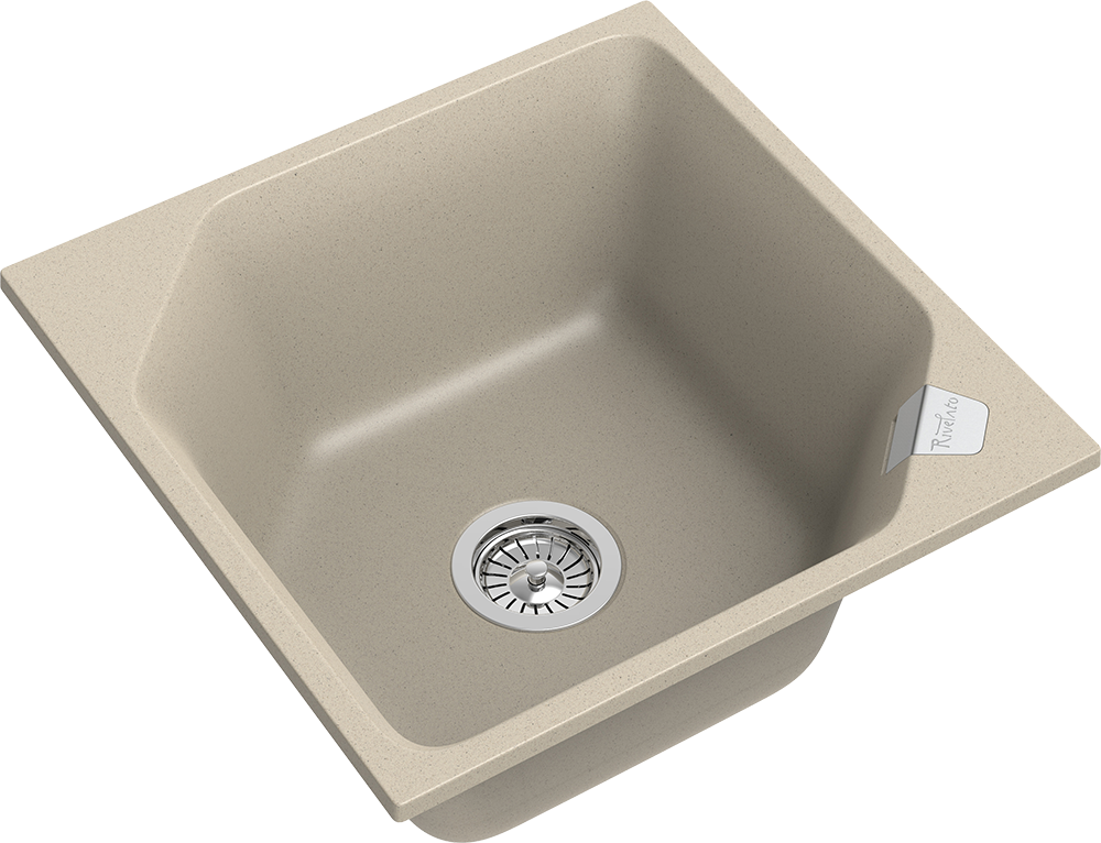RIVELATO Мойка LOCUS 50  1-чаш 500*500 beige scuro арт.LS-50 beige scuro