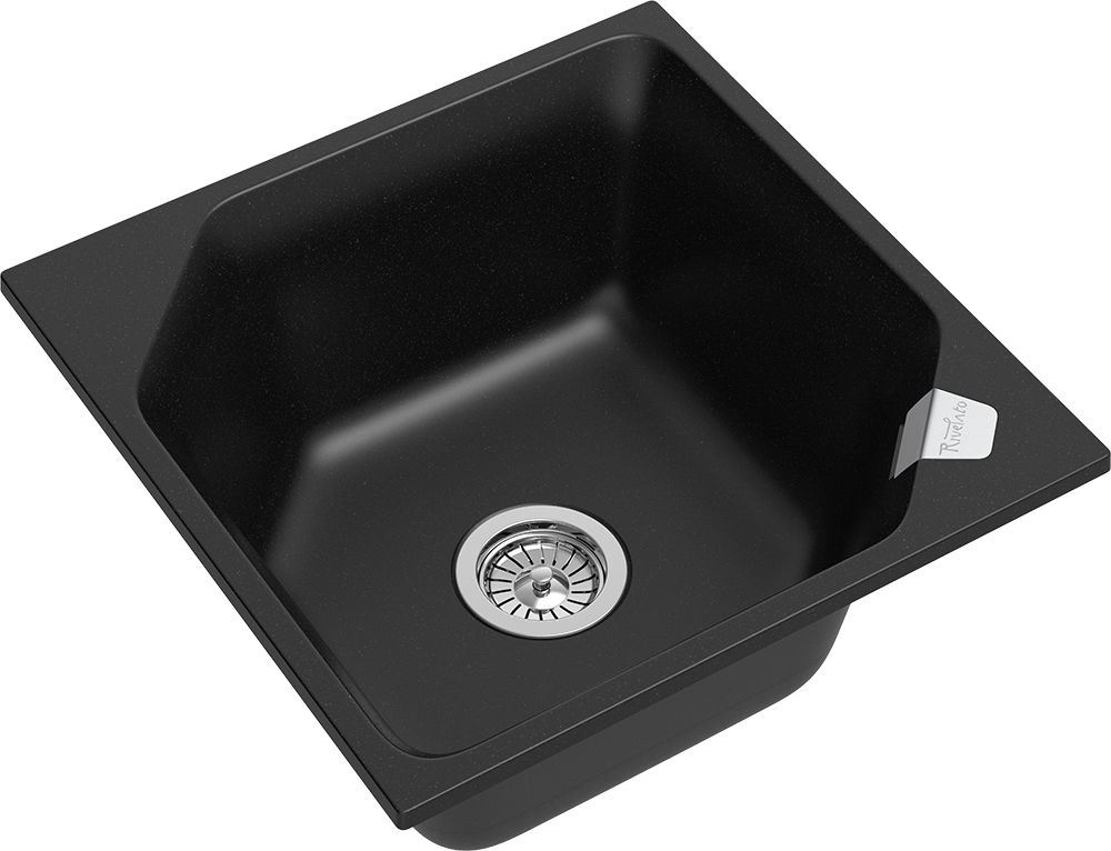RIVELATO Мойка LOCUS 50  1-чаш 500*500 nero арт.LS-50 nero