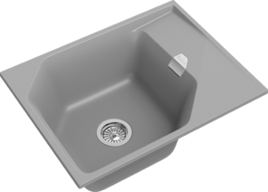 RIVELATO Мойка LOCUS 65  1-чаш 650*500 grigio metallizzato арт.LS-65 grigio metallizzato
