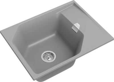 RIVELATO Мойка LOCUS 65  1-чаш 650*500 grigio metallizzato арт.LS-65 grigio metallizzato