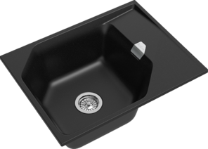 RIVELATO Мойка LOCUS 65  1-чаш 650*500 nero арт.LS-65 nero