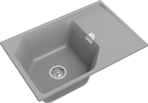 RIVELATO Мойка LOCUS 75  1-чаш 750*500  grigio metallizzato арт.LS-75 grigio metallizzat