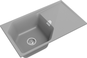 RIVELATO Мойка LOCUS 85  1-чаш 850*500 grigio metallizzato арт.LS-85 grigio metallizzato