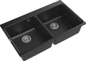 RIVELATO Мойка AXEL 90-2D  2-чаши 870*520мм antracite арт.X-90-2D antracite