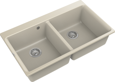RIVELATO Мойка AXEL 90-2D  2-чаши 870*520мм beige scuro арт.X-90-2D beige scuro