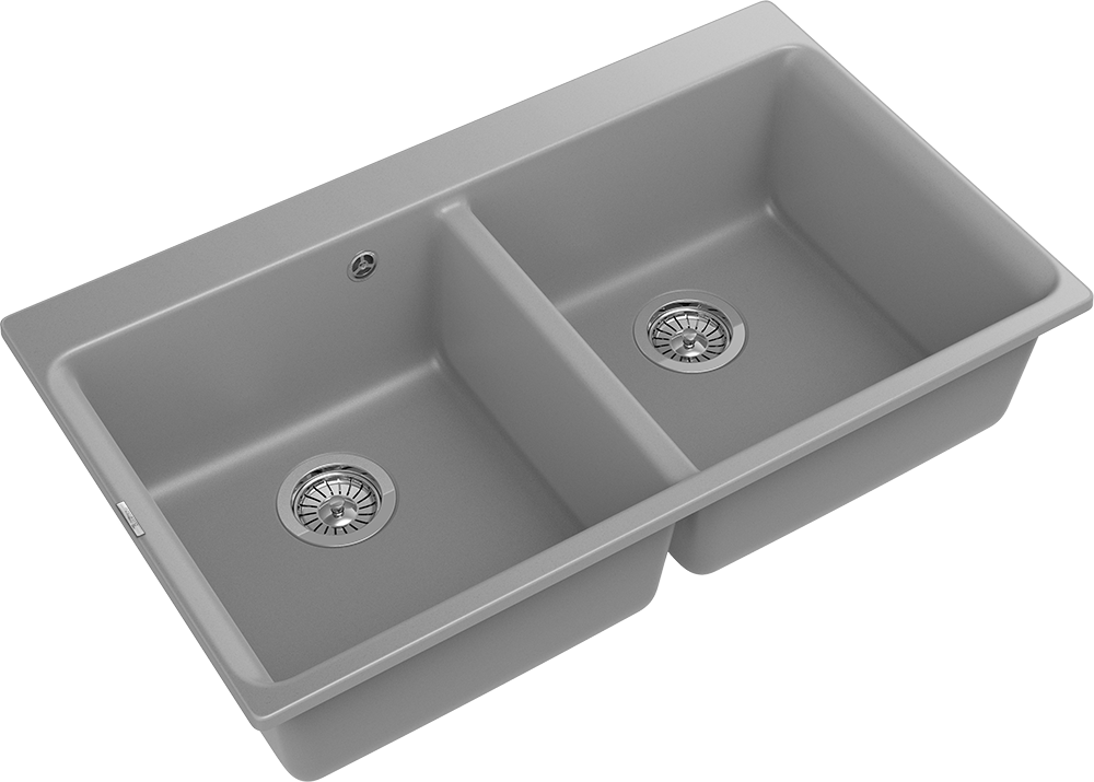 RIVELATO Мойка AXEL 90-2D  2-чаши 870*520мм grigio metallizzato арт.X-90-2D grigio metallizza