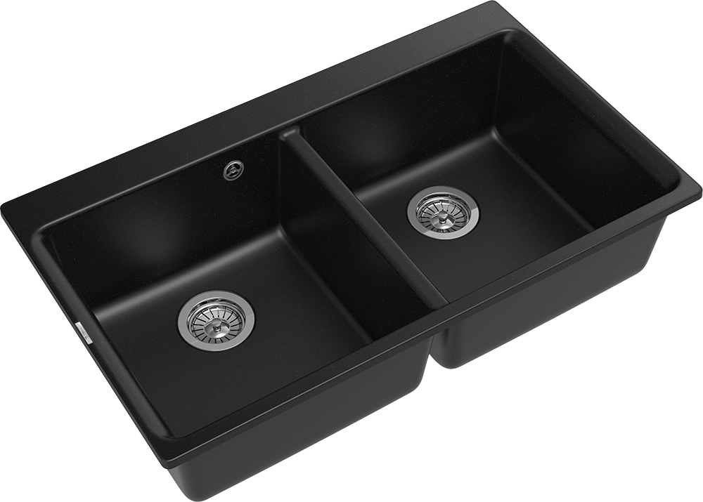 RIVELATO Мойка AXEL 90-2D  2-чаши 870*520мм nero арт.X-90-2D nero