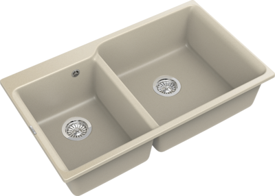 RIVELATO Мойка AXEL 90D  2-чаши 870*520мм beige scuro арт.X-90D beige scuro