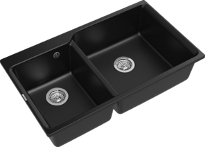 RIVELATO Мойка AXEL 90D  2-чаши 870*520мм nero арт.X-90D nero