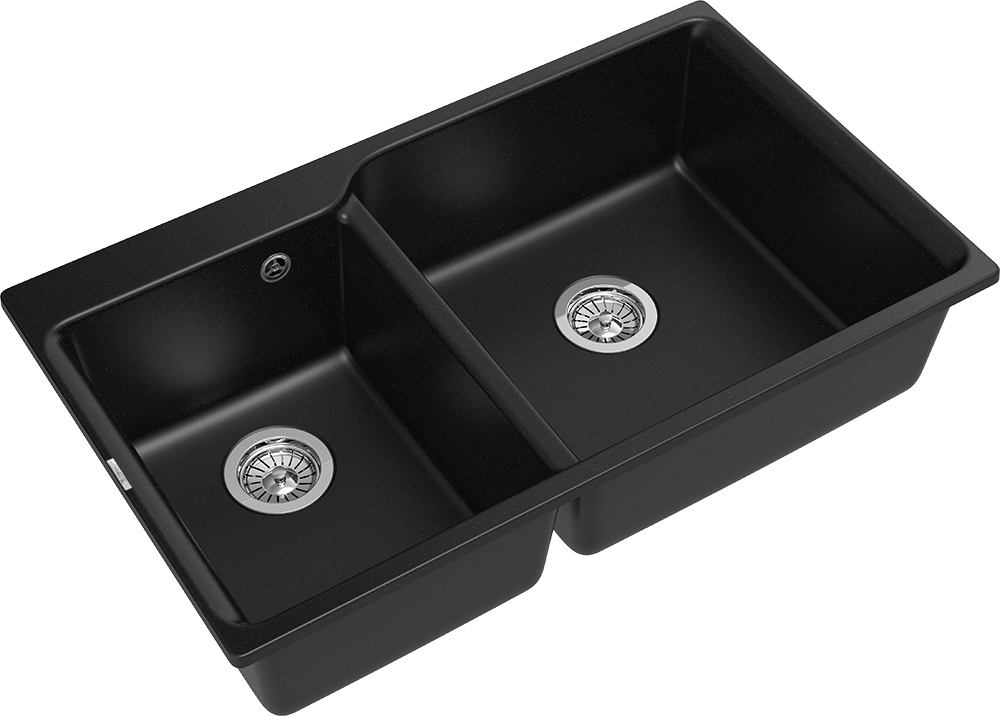RIVELATO Мойка AXEL 90D  2-чаши 870*520мм nero арт.X-90D nero