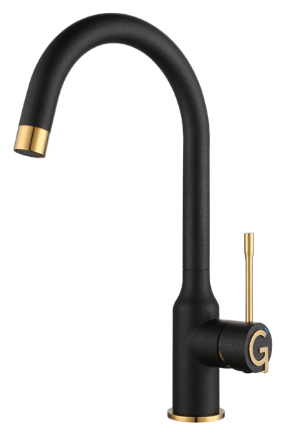 Rivelato Смеситель для кухни Garda U-обр. D-35мм antracite/oro арт.1923502 antracite oro