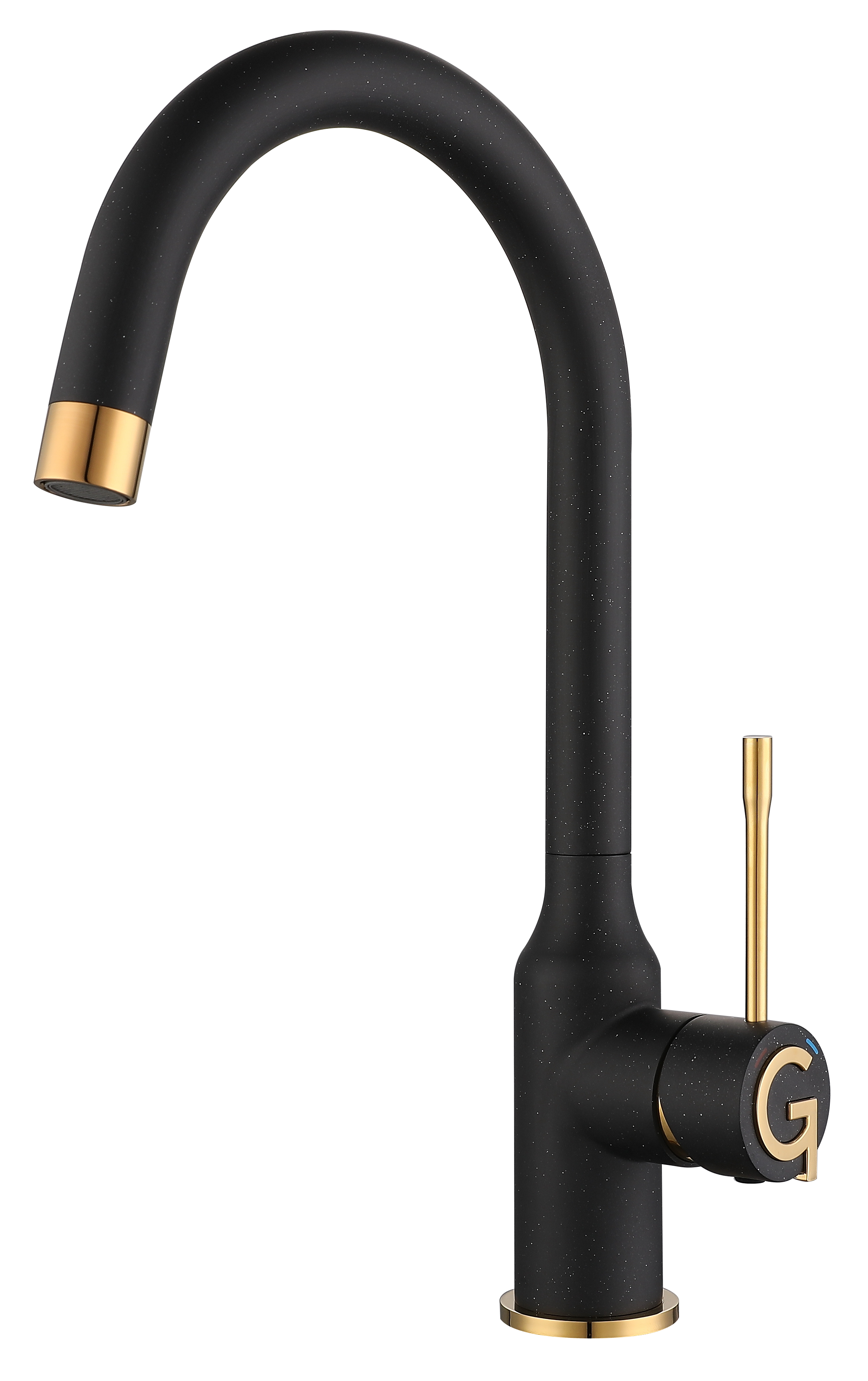 Rivelato Смеситель для кухни Garda U-обр. D-35мм nero/oro арт.1923502 nero oro
