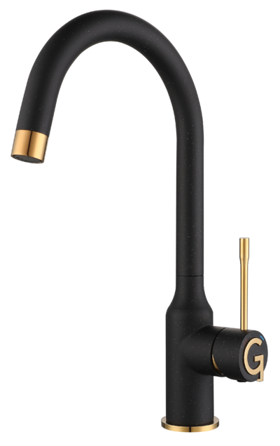 Rivelato Смеситель для кухни Garda U-обр. D-35мм nero/oro арт.1923502 nero oro