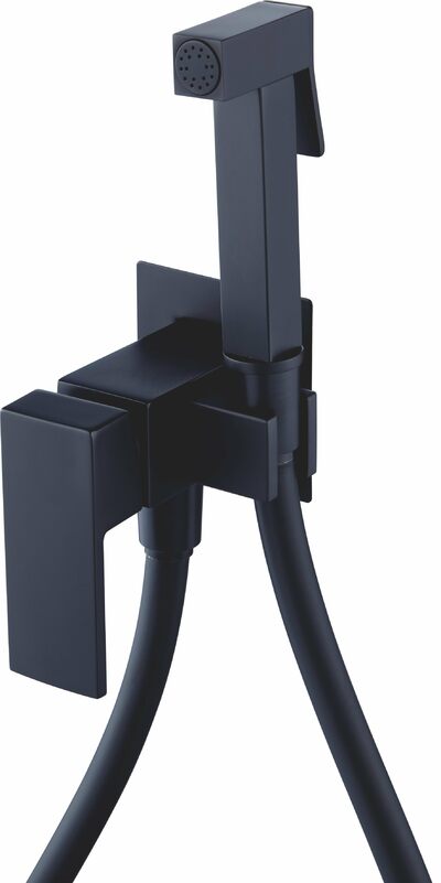 S98.52.06 Смеситель с гигиеническим душем встраиваемый SPLENKA (черный)