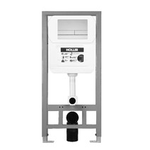 Инсталляция HOLLER   K133-A04 PNEUMATICS (500*120*1120мм), (3/6л, WDI)  (комплект 2 в 1)  + Клавиша смыва K5235 (236*152*28мм) хром (+звукоизол плита)