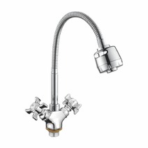 4311-3 Смеситель Кухня LEDEME 1/2 м/к с гибким изливом, на гайке