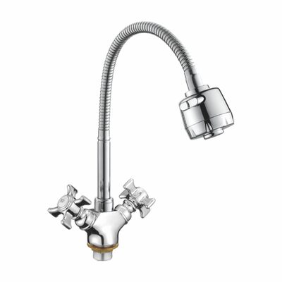4311-3 Смеситель Кухня LEDEME 1/2 м/к с гибким изливом, на гайке