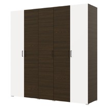  Шкаф Бостон 2250 5 створок, 4 ящика, 4 полки М Венге/Белый (11 мест)