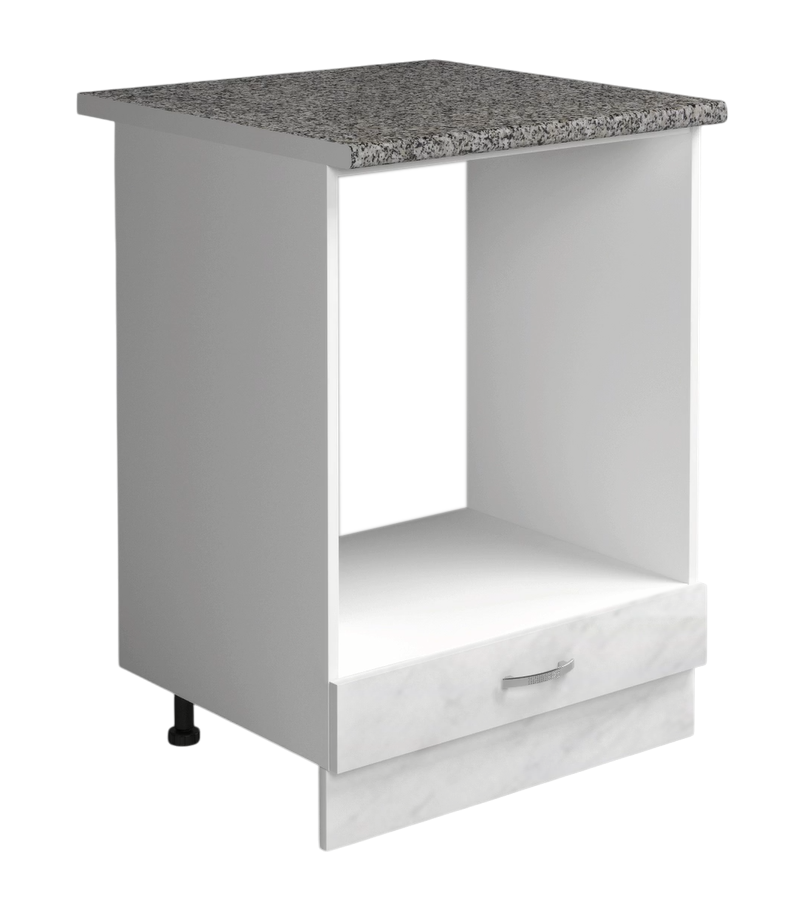 Рабочий стол под духовой шкаф 60 цвет Карара столешница Гранит SANTREK HOME (ЛДСП)