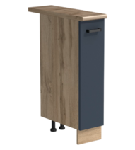 Бутылочница выдвижная 20 цвет Графит/Дуб вотан столешница Дуб вотан SANTREK HOME (ЛДСП)