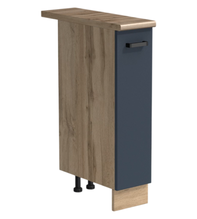 Бутылочница выдвижная 20 цвет Графит/Дуб вотан столешница Дуб вотан SANTREK HOME (ЛДСП)