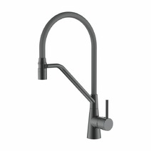 4397D-12 Смеситель Кухня LEDEME с силиконовым изливом (оруж сталь)