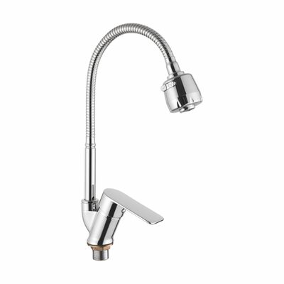 84327 Смеситель Кухня LOFFREY шар, на гайке. гибкий излив