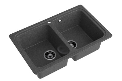 Мойка SANTREK AQUA PRO BOXY SA-S780K  2 чаши 780*510 мм (графит-309) (без сифона)