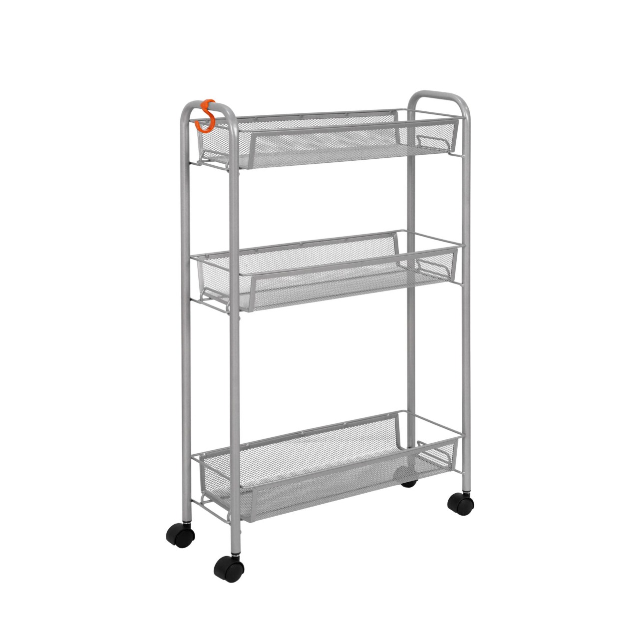 Этажерка "Ладья-1" К металлическая на колесах белый 440х170х735мм (Э321Б) ЗМИ