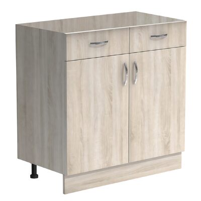 Рабочий стол 80 цвет Дуб сонома (2 ящика) без столешницы SANTREK HOME (ЛДСП)