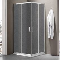 Душевое ограждение SANTREK AQUA Iris-CR-1000*800-G-Chrome 1000*800*1850 Г-обр. стекло Грейп 6мм, профиль Хром 
