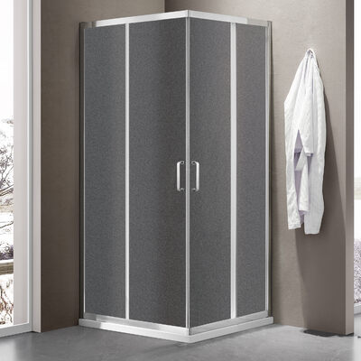 Душевое ограждение SANTREK AQUA Iris-CR-1000*800-G-Chrome 1000*800*1850 Г-обр. стекло Грейп 6мм, профиль Хром 