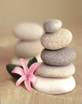 Штора д/ван "ZALEL" ФОТОПРИНТ 180х200 DX-094 камни спа с кольцами