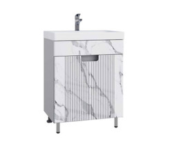 Подстолье SANTREK HOME "Беладжио-70" (Белый мрамор) 2 двери под умывальник "Como-70" 655х800х429