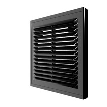 Решетка вентиляционная ERA 1515Р Black сетка разъемная 150х150 пластик ЧЁРНЫЙ