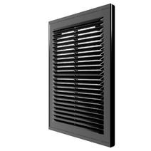 Решетка вентиляционная ERA 1825Р Black сетка разъемная 185х255 пластик ЧЁРНЫЙ