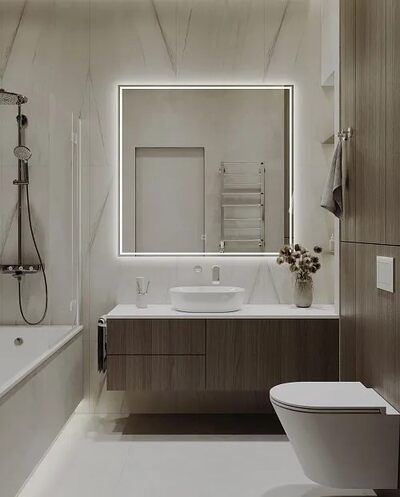 Зеркало SANTREK HOME с LED подсветкой "AERO FLOW" 800*800мм