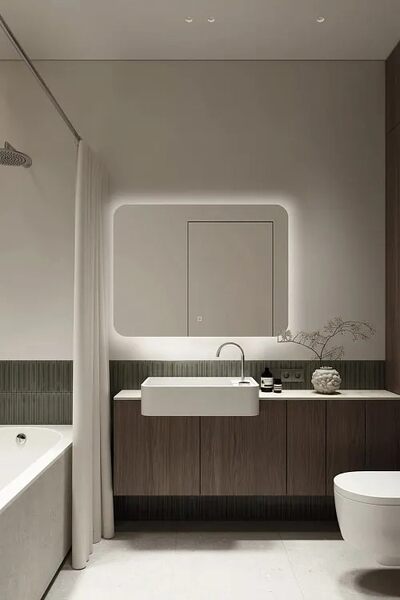 Зеркало SANTREK HOME с LED подсветкой "AERO WING" 500*600мм