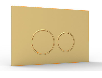 Клавиша смыва  HOLLER PVD GOLD RC, золотой сатин (162*240*16) 