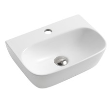 Раковина подвесная HOLLER K-6412 (415*285*125мм), белая (+ крепеж)