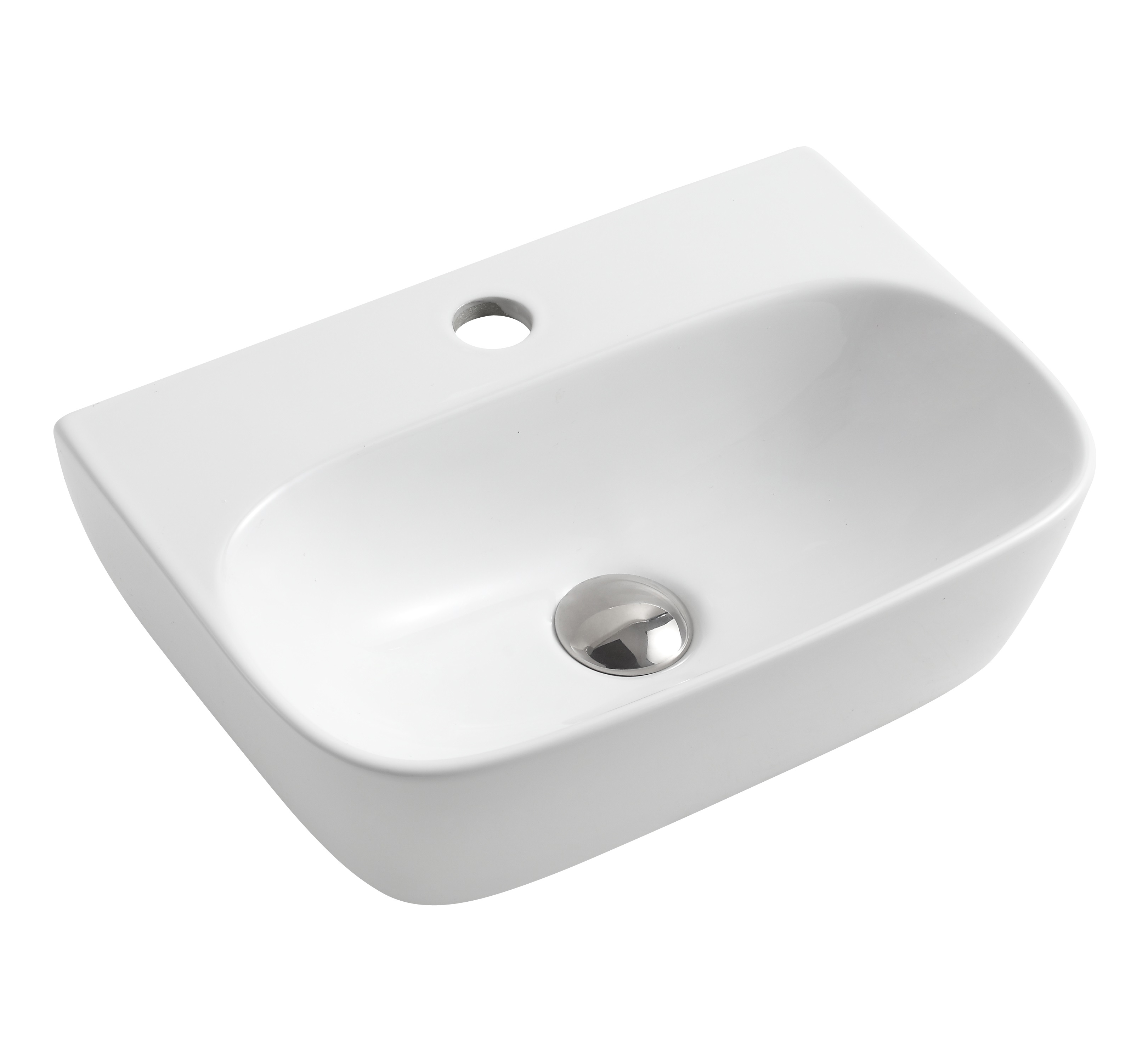 Раковина подвесная HOLLER K-6412 (415*285*125мм), белая (+ крепеж)