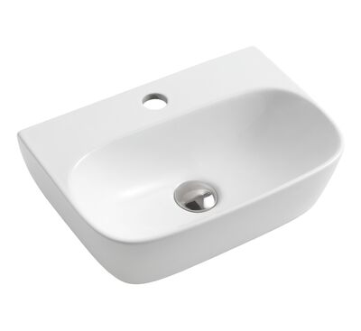 Раковина подвесная HOLLER K-6412 (415*285*125мм), белая (+ крепеж)