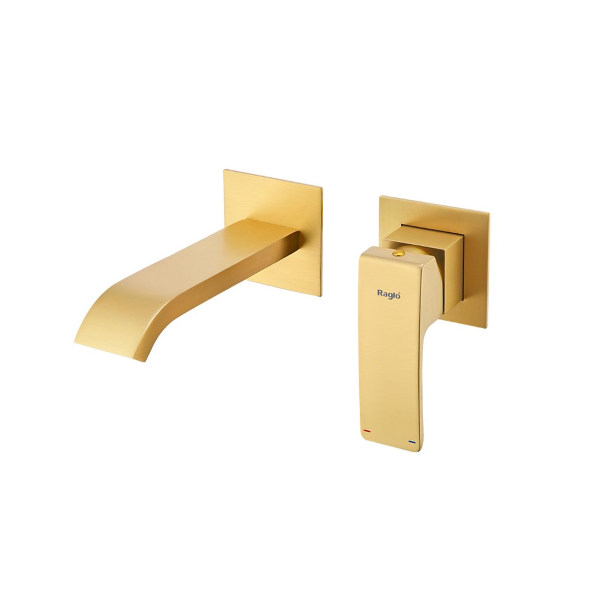 R02.11.03 Смеситель встраиваемый  для умывальника RAGLO (золотой сатин)