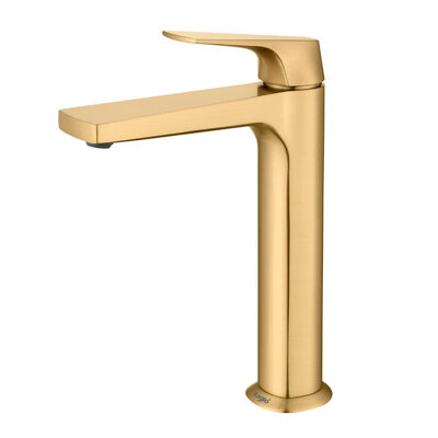 R07.15.03 Смеситель высокий для умывальника RAGLO (золотой сатин)