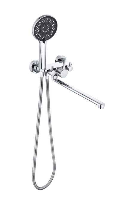 Смеситель Ванна КС 13725111 с функцией памяти, L-нос, 5-х режимн.лейка, Казань НОВИНКА!!! 