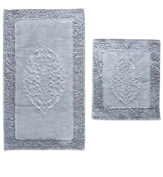 Набор ковриков для в/к "Макароны LUX" 60х100+50х60 grey серый 